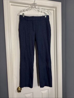 White House Black Market Navy Jean like Textured Pants